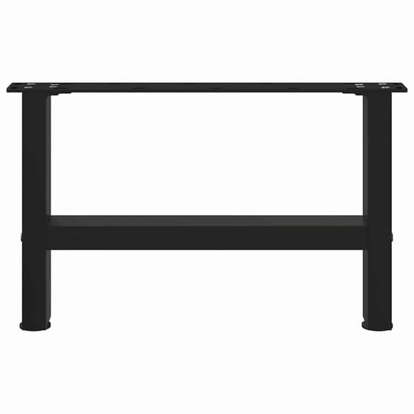 vidaXL Sohvapöydän jalat mustat 2 kpl 50x(30-31) cm teräs