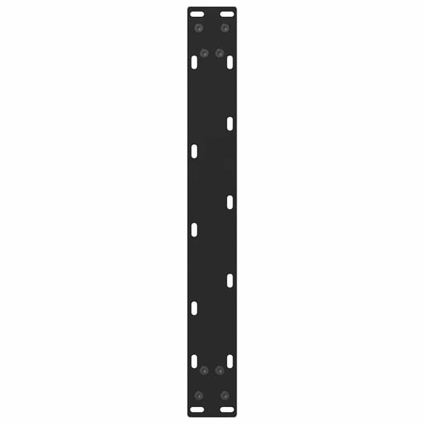 vidaXL Sohvapöydän jalat mustat 2 kpl 50x(30-31) cm teräs