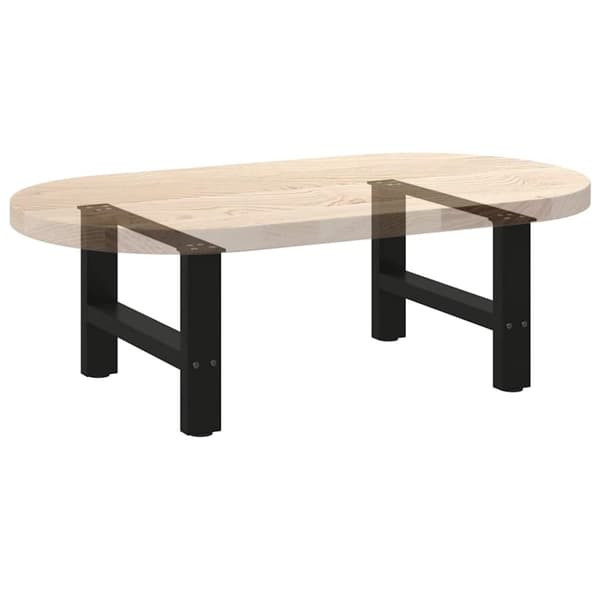 vidaXL Sohvapöydän jalat mustat 2 kpl 50x(30-31) cm teräs
