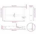 Pikkukuva 11 / 11: vidaXL Sohvapöydän jalat mustat 2 kpl 50x(30-31) cm teräs