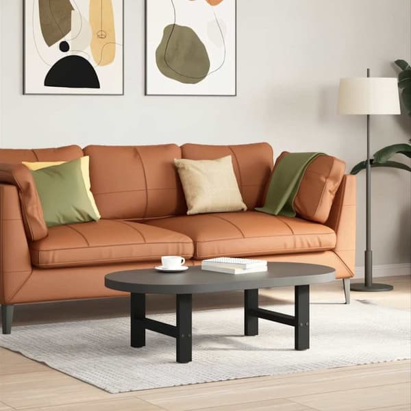 vidaXL Sohvapöydän jalat mustat 2 kpl 50x(30-31) cm teräs