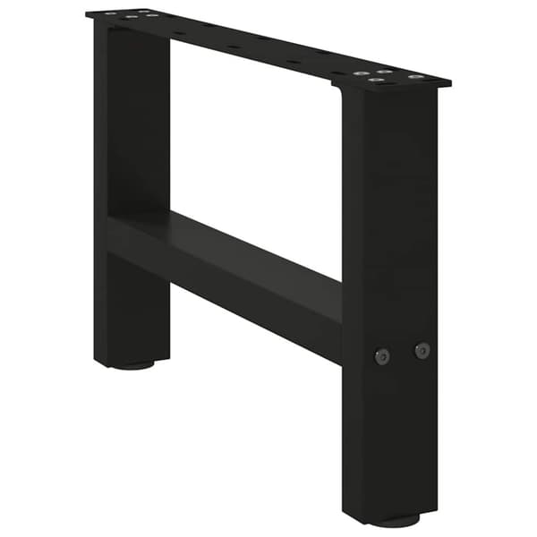 vidaXL Sohvapöydän jalat mustat 2 kpl 50x(30-31) cm teräs