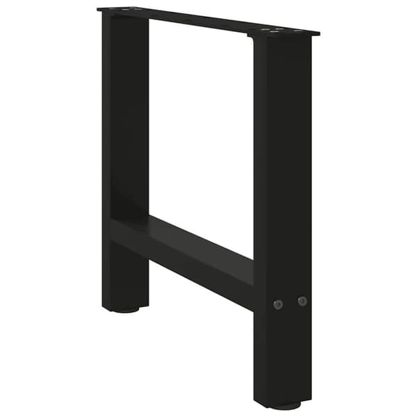 vidaXL Sohvapöydän jalat 2 kpl musta 60x(42-43) cm teräs