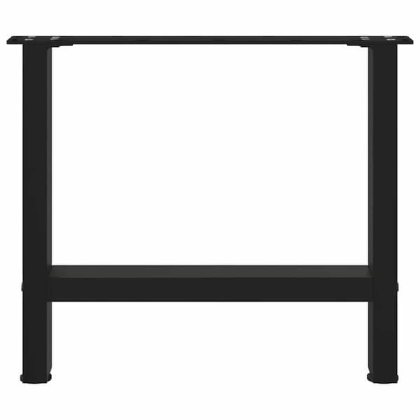vidaXL Sohvapöydän jalat 2 kpl musta 60x(42-43) cm teräs