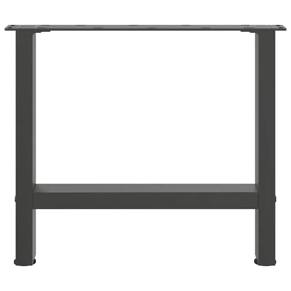 vidaXL Sohvapöydän jalat antrasiitti 2 kpl 50x(42-43) cm teräs