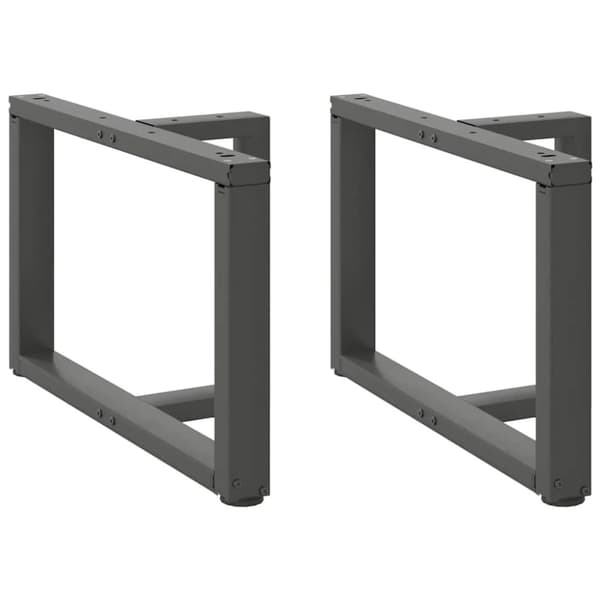 Soffbordsben T-formade 2 st antracit 60x25x(42-43) cm stål