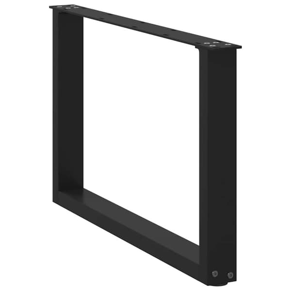 vidaXL Soffbordsben U-formade 2 st svart 70x(42-43) cm stål