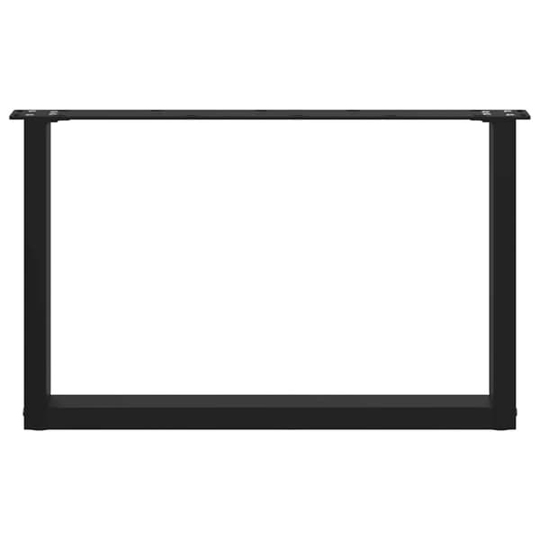 vidaXL Soffbordsben U-formade 2 st svart 70x(42-43) cm stål