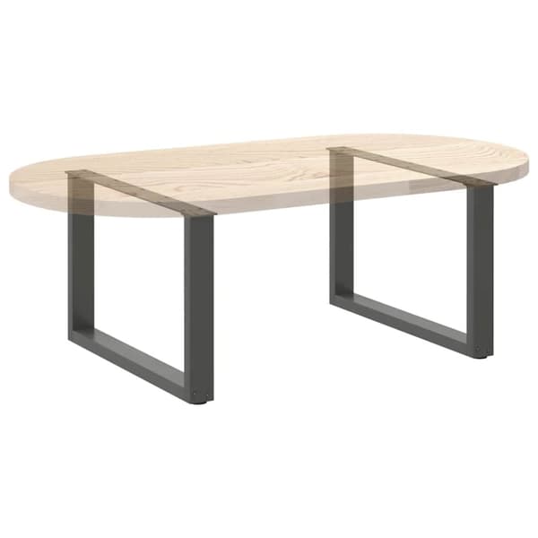 vidaXL Soffbordsben U-formade 2 st antracit 70x(42-43) cm stål