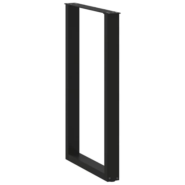 vidaXL Soffbordsben U-formade 2 st svart 60x(100-101) cm stål
