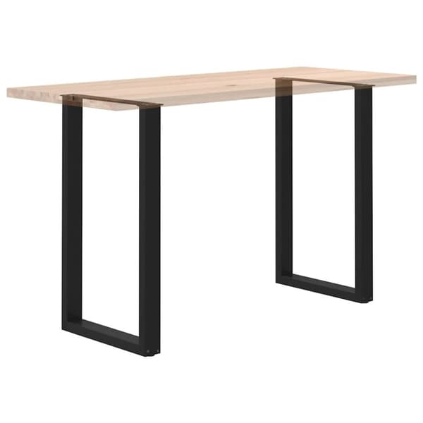 vidaXL Soffbordsben U-formade 2 st svart 60x(100-101) cm stål