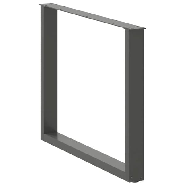 vidaXL Soffbordsben U-formade 2 st antracit 100x(72-73) cm stål