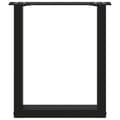 Miniatyrbild 5 av 10: vidaXL Soffbordsben U-formade 2 st svart 38x(42-43) cm stål