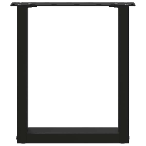 vidaXL Soffbordsben U-formade 2 st svart 38x(42-43) cm stål