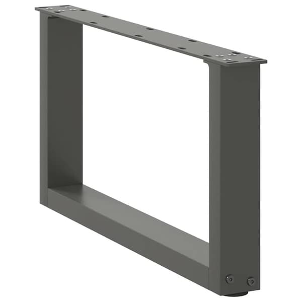 vidaXL Salongbordben U-formet 2 stk antrasitt 60x(30-31) cm stål