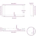 Miniatyrbilde 10 av 10: vidaXL Salongbordben U-formet 2 stk antrasitt 60x(30-31) cm stål