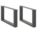Miniatyrbilde 1 av 10: vidaXL Salongbordben U-formet 2 stk antrasitt 60x(30-31) cm stål