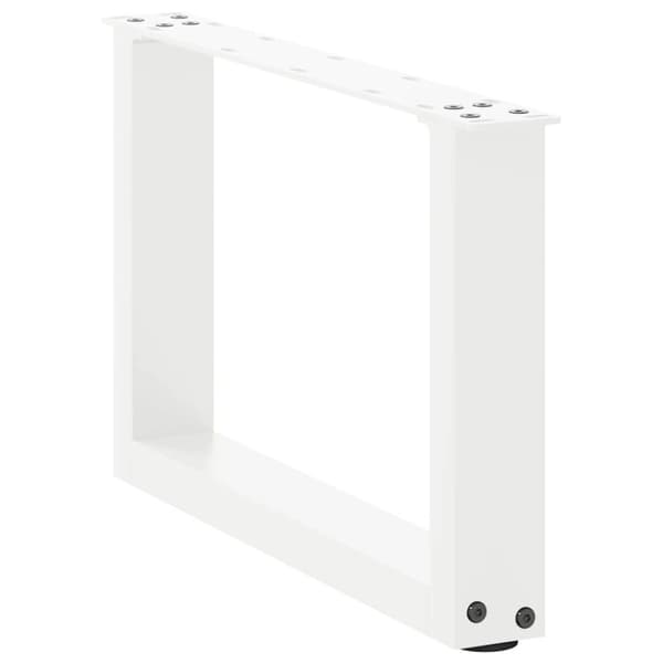 vidaXL Soffbordsben U-formade 2 st vit 50x(30-31) cm stål