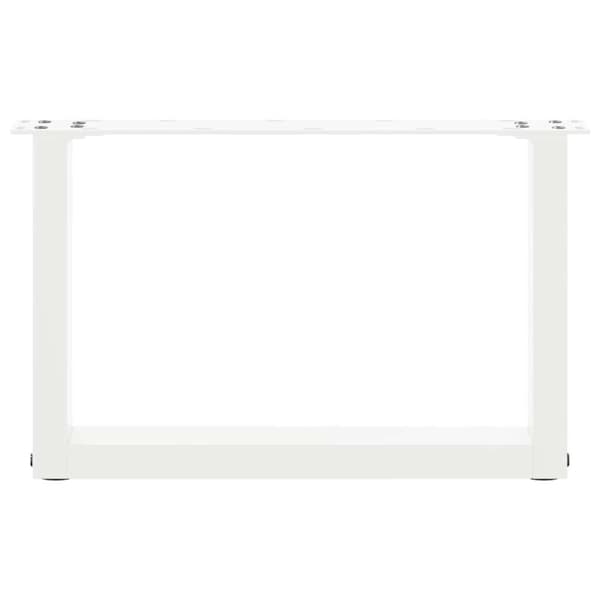 vidaXL Soffbordsben U-formade 2 st vit 50x(30-31) cm stål