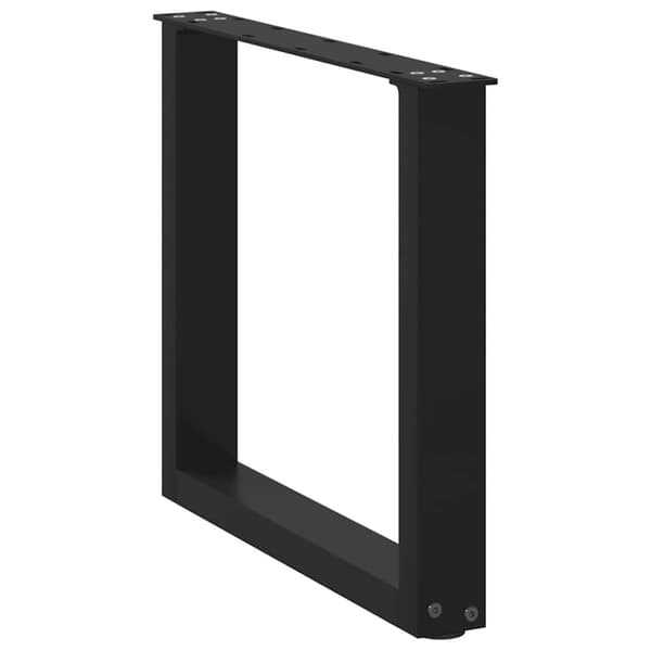 vidaXL Soffbordsben U-formade 2 st svart 50x(42-43) cm stål