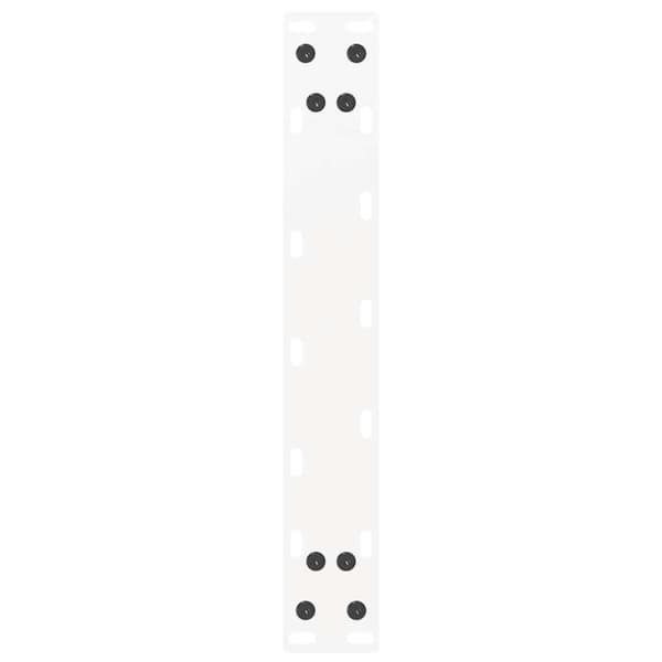 vidaXL Salongbordben U-formet 2 stk hvit 30x(30-31) cm stål