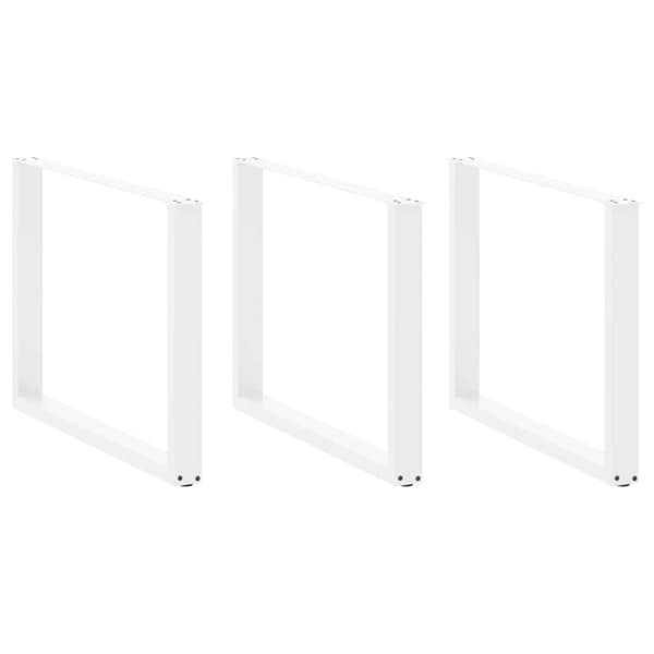 vidaXL Soffbordsben U-formade 2 st vit 100x(72-73) cm stål