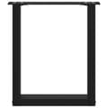 Miniatyrbilde 5 av 10: vidaXL Salongbordben U-formet 2 stk svart 28 x (42-43) cm stål