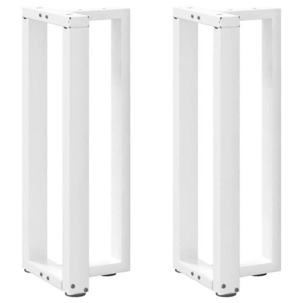 Konsolbordsben T-formad 2 st vit 25x28x(72-73) cm stål