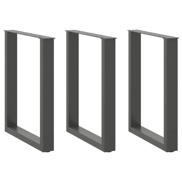 Soffbordsben U-formade 3 st antracit 70x(72-73) cm stål