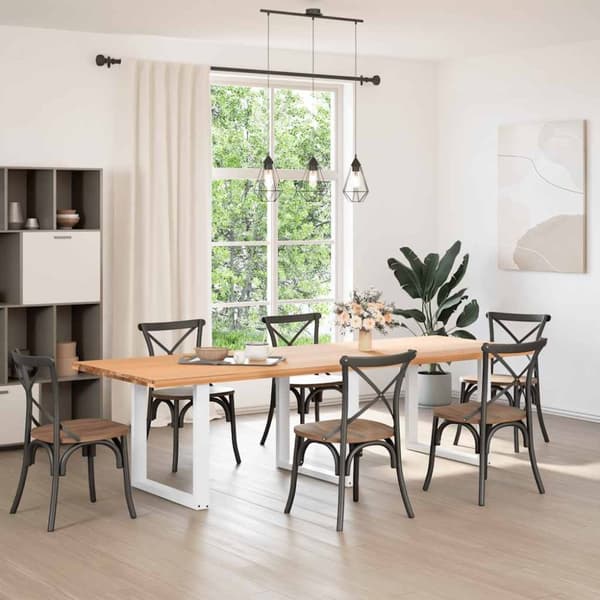 Soffbordsben U-formade 3 st vit 90x(72-73) cm stål