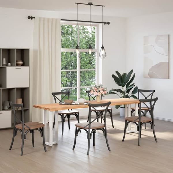 Konsolbordsben T-formad 2 st vit 38x25x(72-73) cm stål