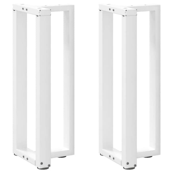 Konsolbordsben T-formad 2 st vit 38x25x(72-73) cm stål