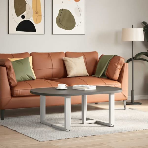 Soffbordsben T-formade 2 st vit 60x25x(42-43) cm stål