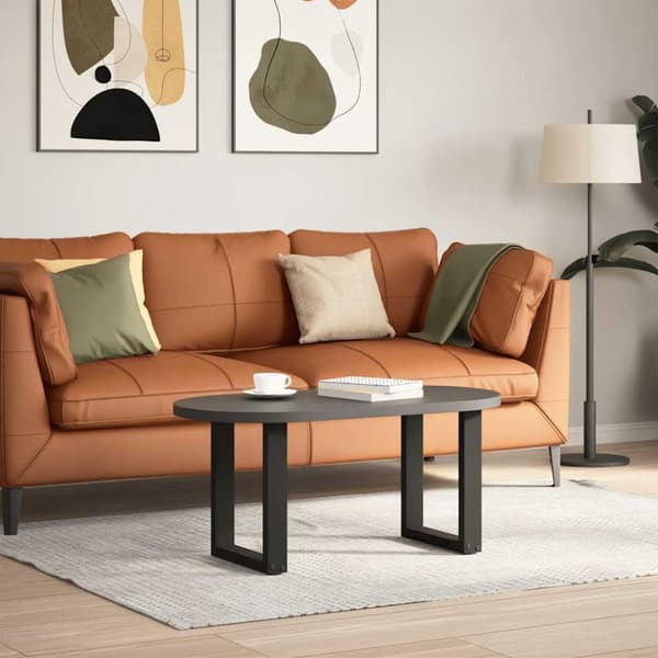 Soffbordsben U-formade 2 st svart 28x(42-43) cm stål