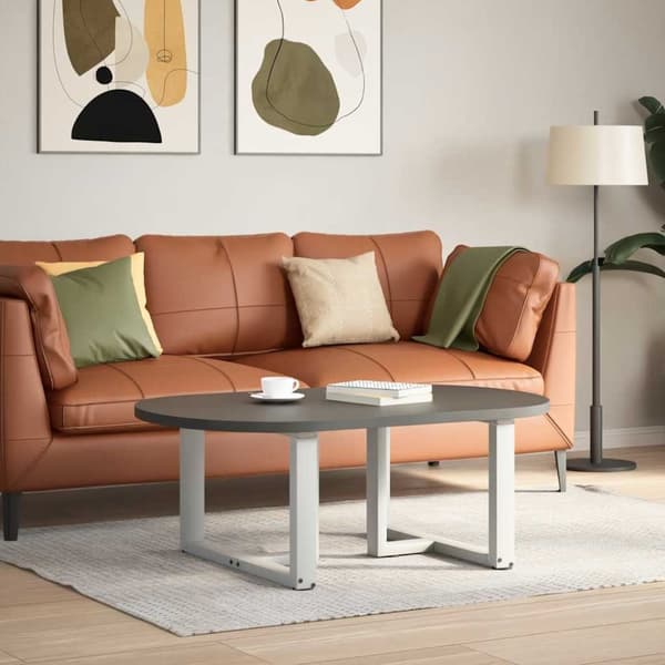 Soffbordsben T-formade 2 st vit 70x25x(42-43) cm stål
