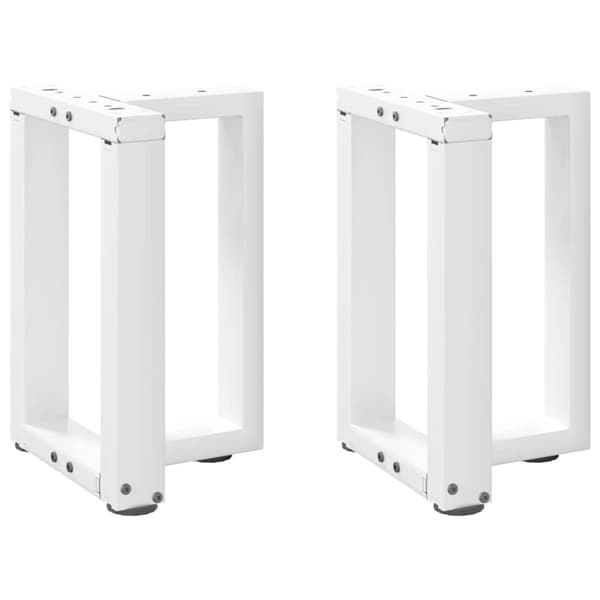 Soffbordsben T-formade 2 st vit 28x25x(42-43) cm stål