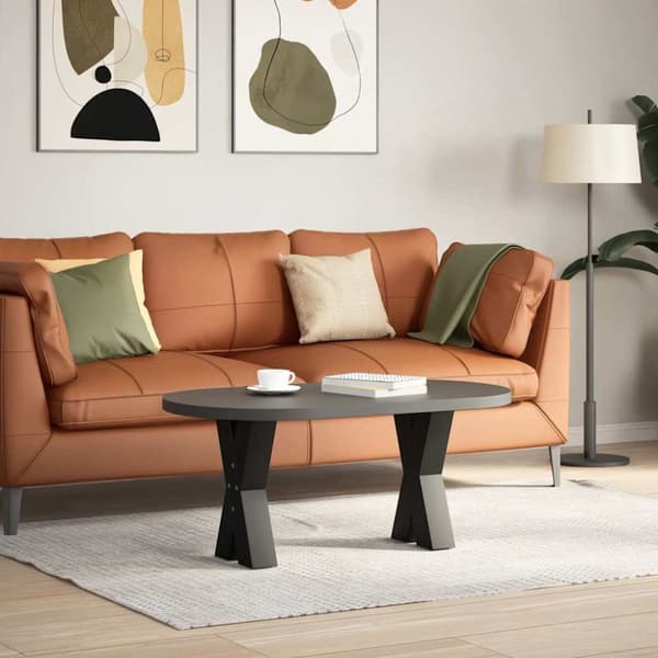 Soffbordsben X-formade 2 st svart 28x(42-43) cm stål