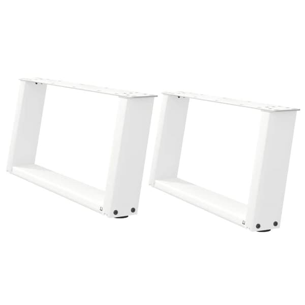 Soffbordsben U-formade 2 st vit 60x(30-31) cm stål