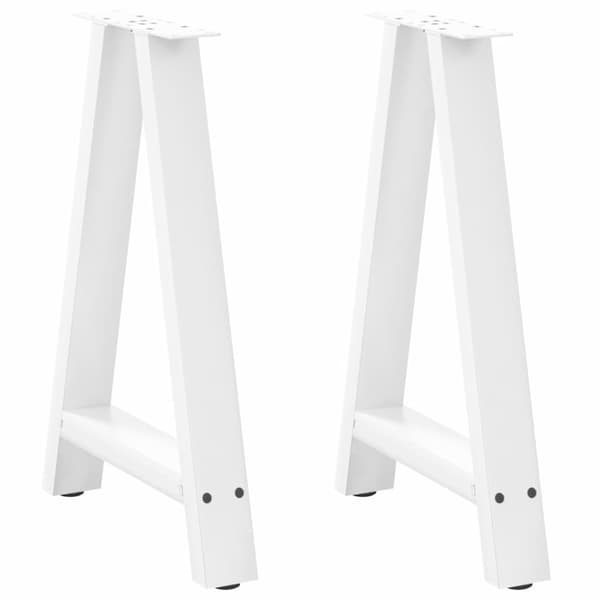 Soffbordsben A-formade 2 st vit 50x(72-73) cm stål