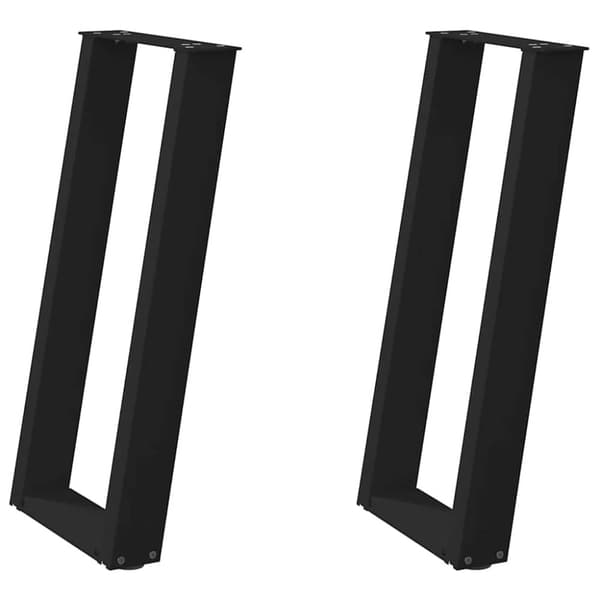 Konsolbordsben U-formad 2 st svart 28x(72-73) cm stål