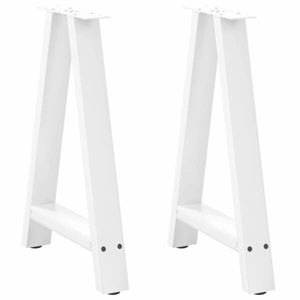 Soffbordsben A-formade 2 st vit 60x(72-73) cm stål