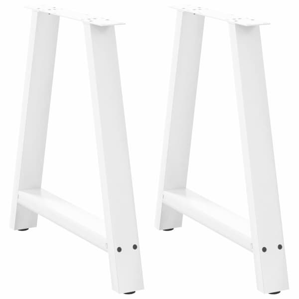 Soffbordsben A-formade 2 st vit 80x(72-73) cm stål