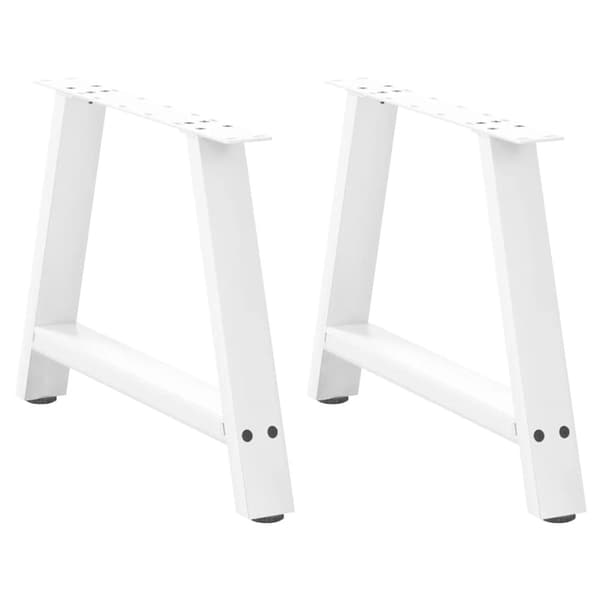 Soffbordsben A-formade 2 st vit 70x(42-43) cm stål