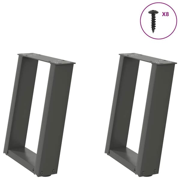 Soffbordsben U-formade 2 st antracit 28x(42-43) cm stål