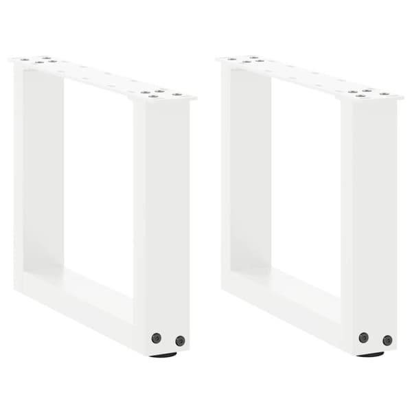 Soffbordsben U-formade 2 st vit 40x(30-31) cm stål