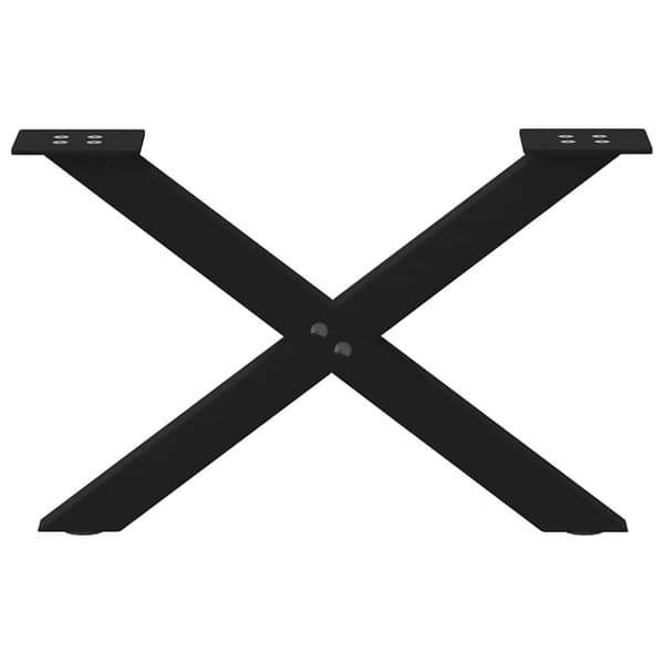 vidaXL sofabordben X-formet 2 stk 60x(30-31) cm stål sort