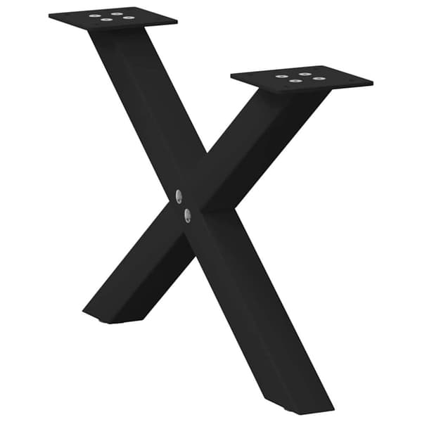 vidaXL sofabordben X-formet 2 stk 60x(30-31) cm stål sort
