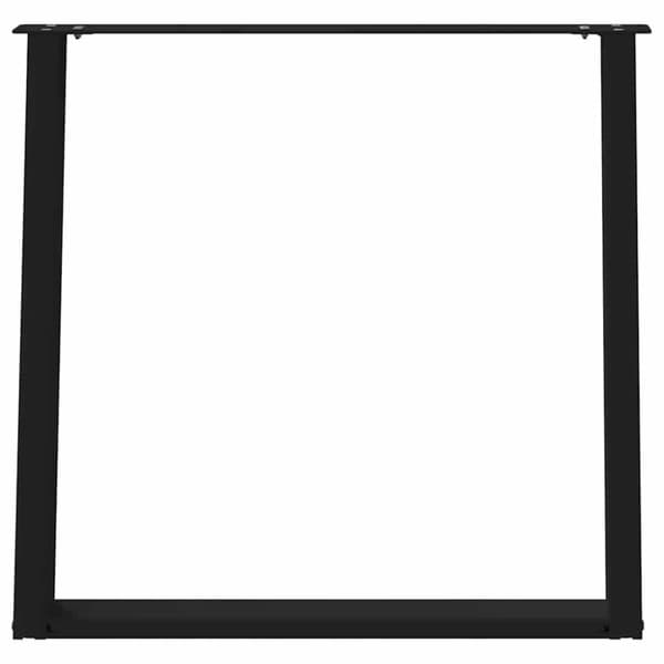 vidaXL spisebordsben U-formet 2 stk sort 80x(72-73) cm stål