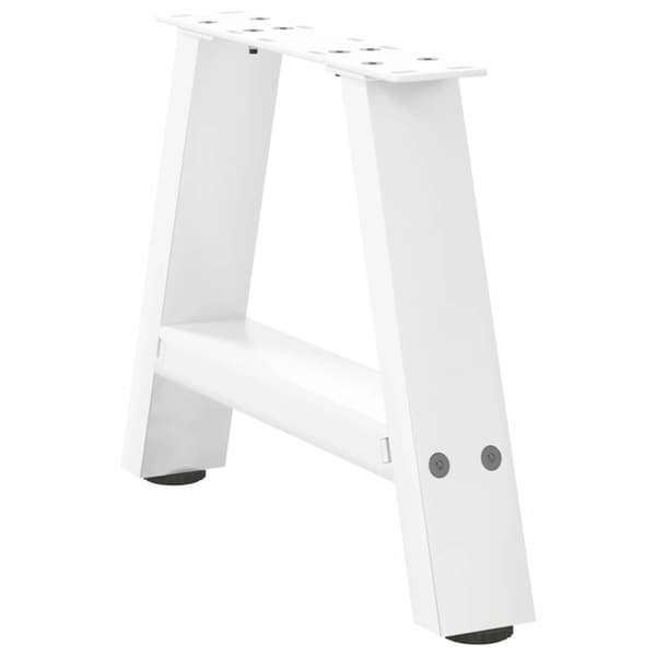 vidaXL Sohvapöydän jalat A-muotoiset 2 kpl valkoinen 50x(30-31) cm teräs