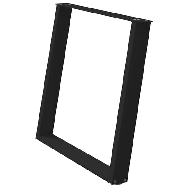 vidaXL Spisebordben U-formet 2 stk svart 90 x (72-73) cm stål